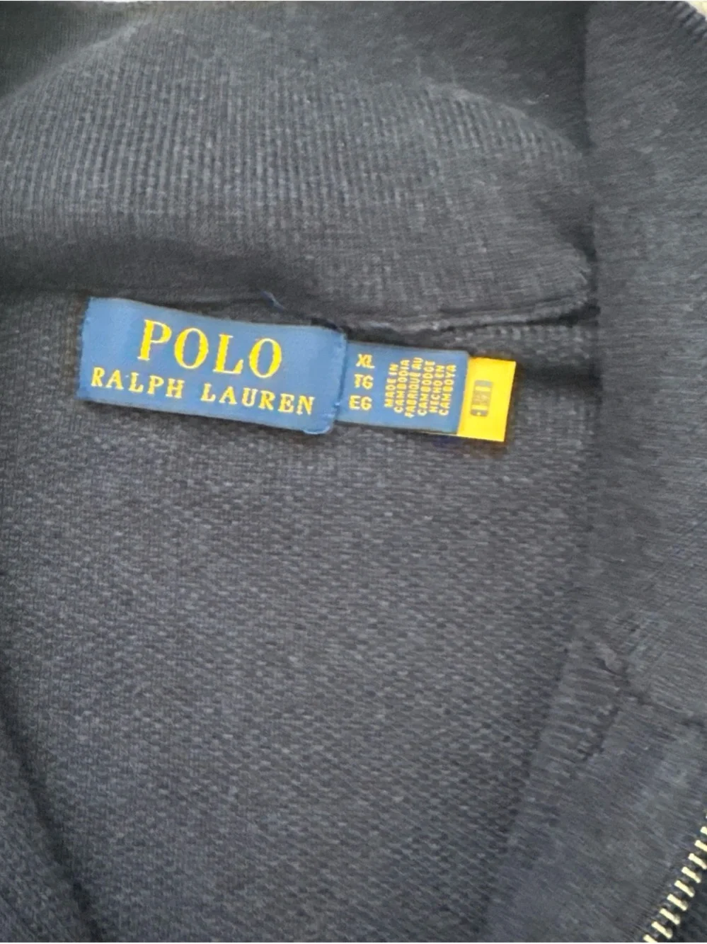 Ralph Lauren Navy Half-Zip Polo Sweater